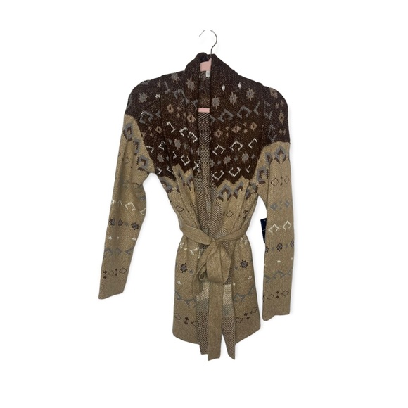 LUCKY BRAND Fair Isle Cardigan Sweater M NWT - Picture 3 of 7